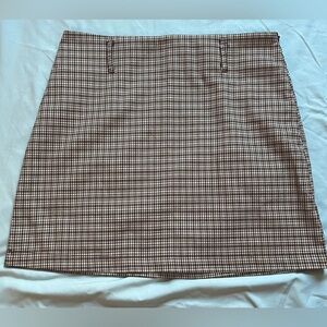 Red Plaid Mini Skirt